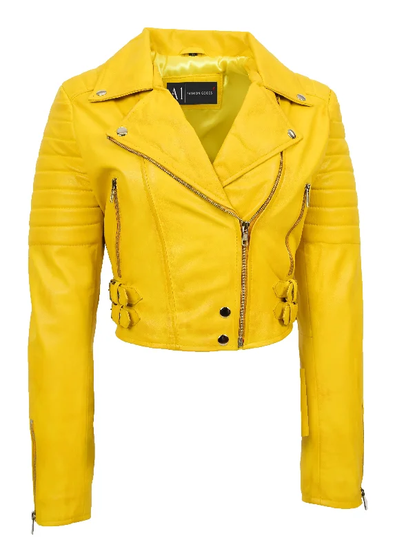 Womens Fitted Cropped Bustier Style Leather Jacket Amanda Yellow Vintage Satin Jacket Silk Jacket Chiffon Jacket Womens Fitted Cropped Bustier Style Leather Jacket Amanda Yellow Vintage Satin Jacket Silk Jacket Chiffon Jacket