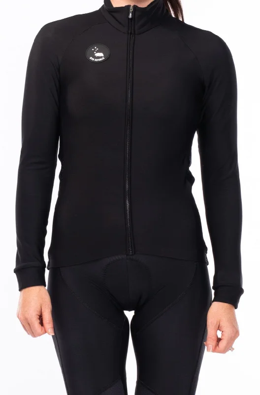 Women's Italian Thermal Cycling Jacket - Black Trench Coat Raincoat Waterproof Jacket Women's Italian Thermal Cycling Jacket - Black Trench Coat Raincoat Waterproof Jacket