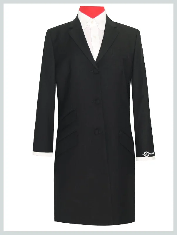 Women's Jacket | Vintage Style Black Color 3 Button Long Jacket Denim Jacket Leather Jacket Suede Jacket