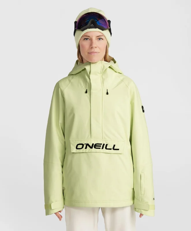 Women's O'Riginals Anorak Snow Jacket - Lime Wash Wool Fabric Cashmere Fabric Tweed Fabric Women's O'Riginals Anorak Snow Jacket - Lime Wash Wool Fabric Cashmere Fabric Tweed Fabric