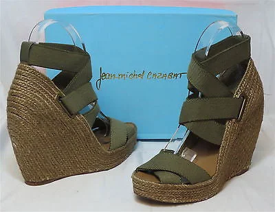 JEAN-MICHEL CAZABAT Women's Zesta Wedge - Khaki - SZ EU36 NIB - MSRP $295! Comfortable Zip-Fly Denim Jeans JEAN-MICHEL CAZABAT Women's Zesta Wedge - Khaki - SZ EU36 NIB - MSRP $295! Comfortable Zip-Fly Denim Jeans