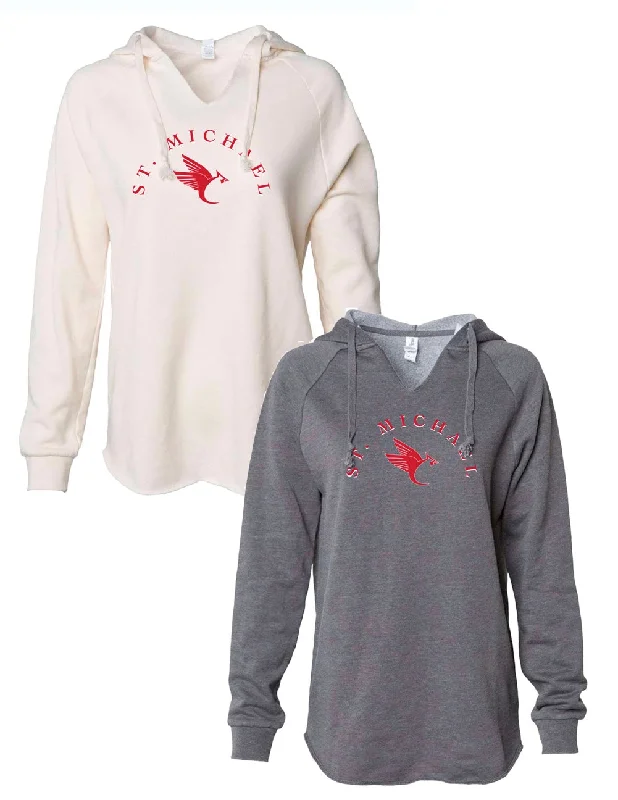 2024 - Hoodie - Women's- Gray or off white - Rounded Hem - Cannot be worn as school outerwear Hoodie with Ribbed Cuffs Snug Fit Comfort 2024 - Hoodie - Women's- Gray or off white - Rounded Hem - Cannot be worn as school outerwear Hoodie with Ribbed Cuffs Snug Fit Comfort
