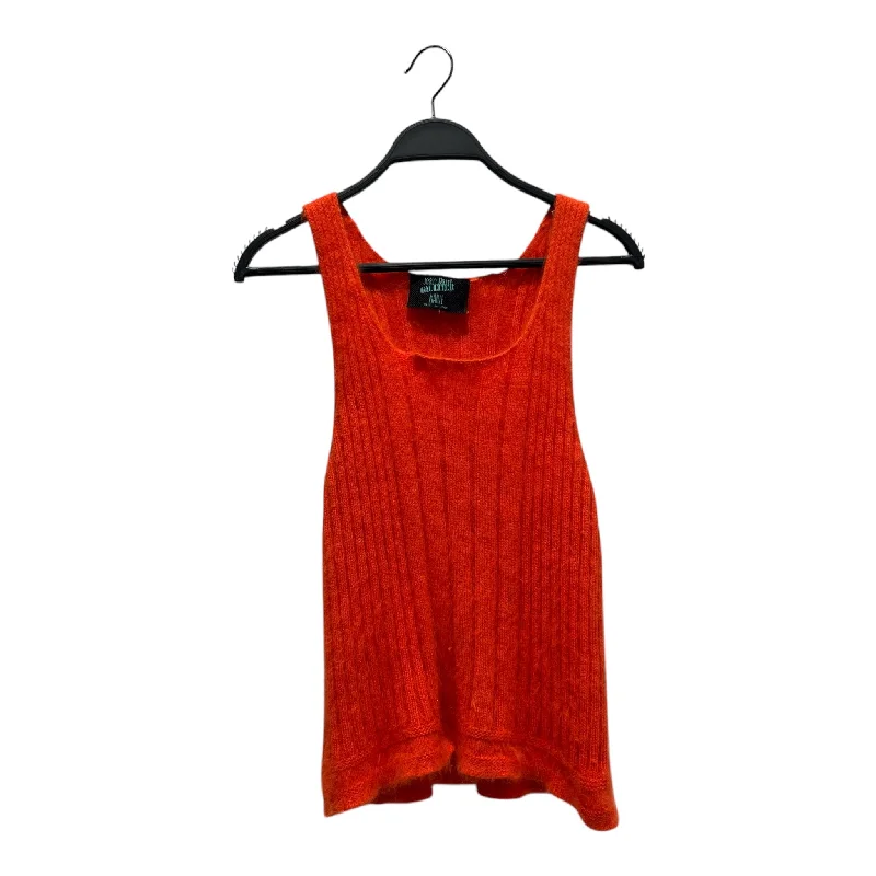 Jean Paul Gaultier/SS Cut & Sew/S/Polyester/ORN/FUZZY TOP Cozy Relaxed Fit Jeans