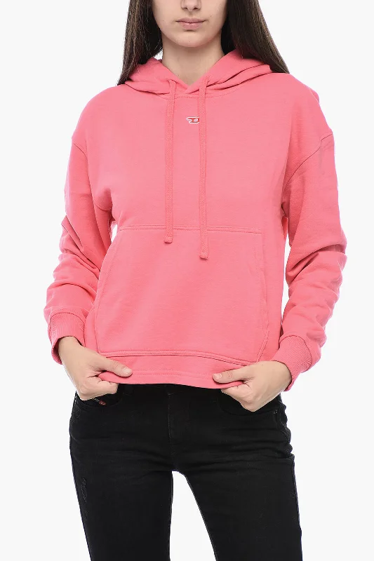 Diesel JARAL Hoodie with Embroidered Logo Hoodie with Zipper Placket Modern Functional Diesel JARAL Hoodie with Embroidered Logo Hoodie with Zipper Placket Modern Functional
