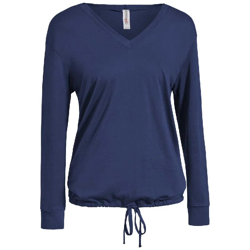 Expert Women's Navy American Moca V-Neck Hoodie Hoodie with Raglan Sleeves Sporty Comfortable Expert Women's Navy American Moca V-Neck Hoodie Hoodie with Raglan Sleeves Sporty Comfortable