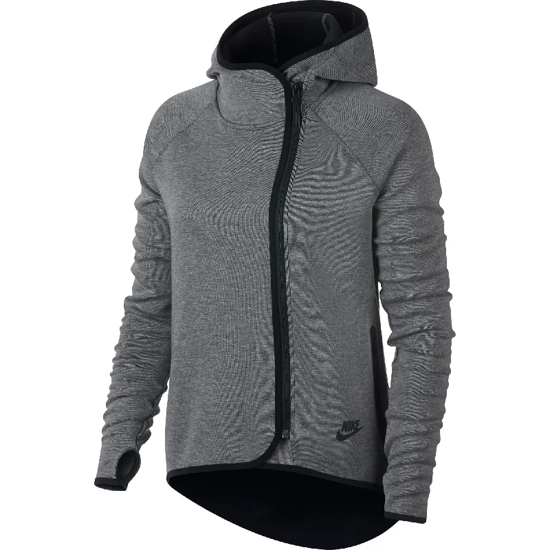Nike Sportswear Tech Fleece Women's Full Zip Cape Hoodie Carbon Heather-Black Hoodie with Tie-Dye Psychedelic Retro Nike Sportswear Tech Fleece Women's Full Zip Cape Hoodie Carbon Heather-Black Hoodie with Tie-Dye Psychedelic Retro