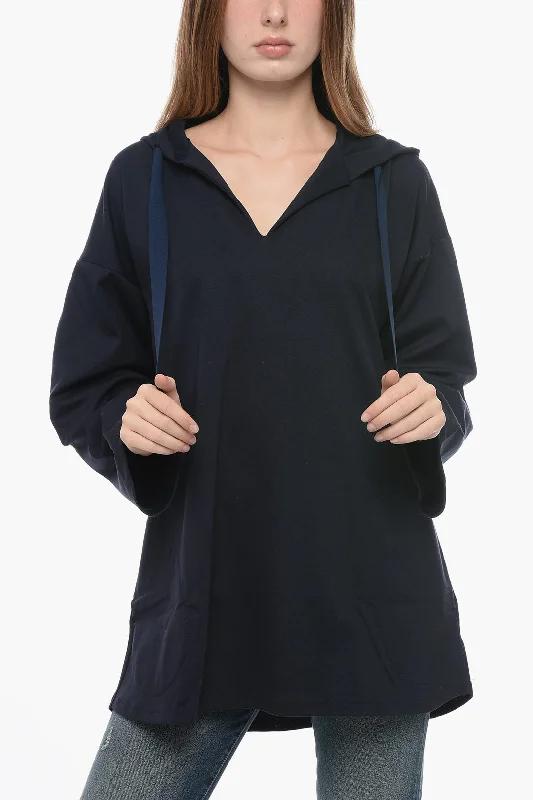 Oblò Unique Solid Color Lightweight Hoodie Hoodie with Exposed Zipper Edgy Industrial Oblò Unique Solid Color Lightweight Hoodie Hoodie with Exposed Zipper Edgy Industrial