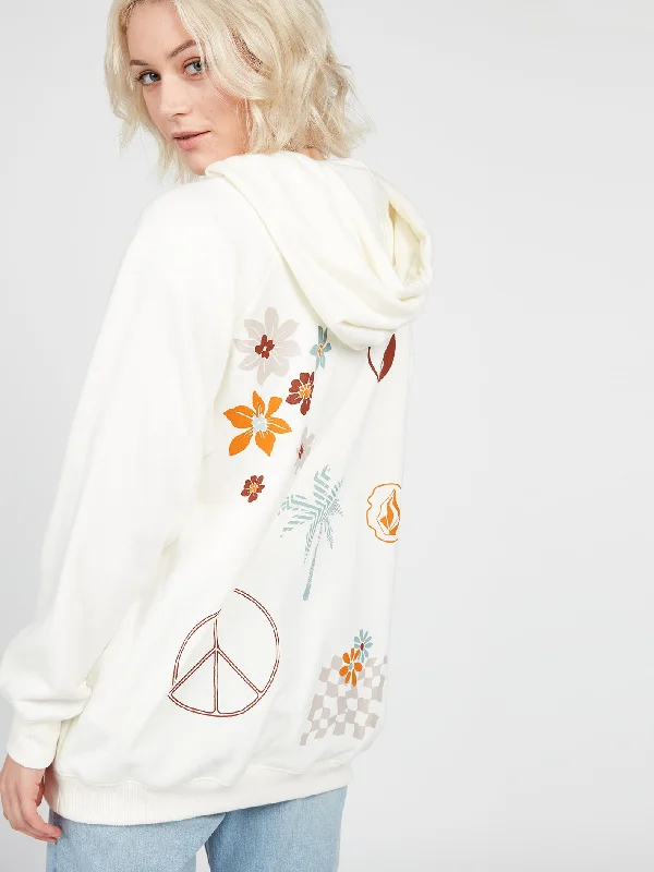 Truly Stoked Boyfriend Hoodie - Star White Hoodie with Contrast Stitching Detailed Premium Truly Stoked Boyfriend Hoodie - Star White Hoodie with Contrast Stitching Detailed Premium