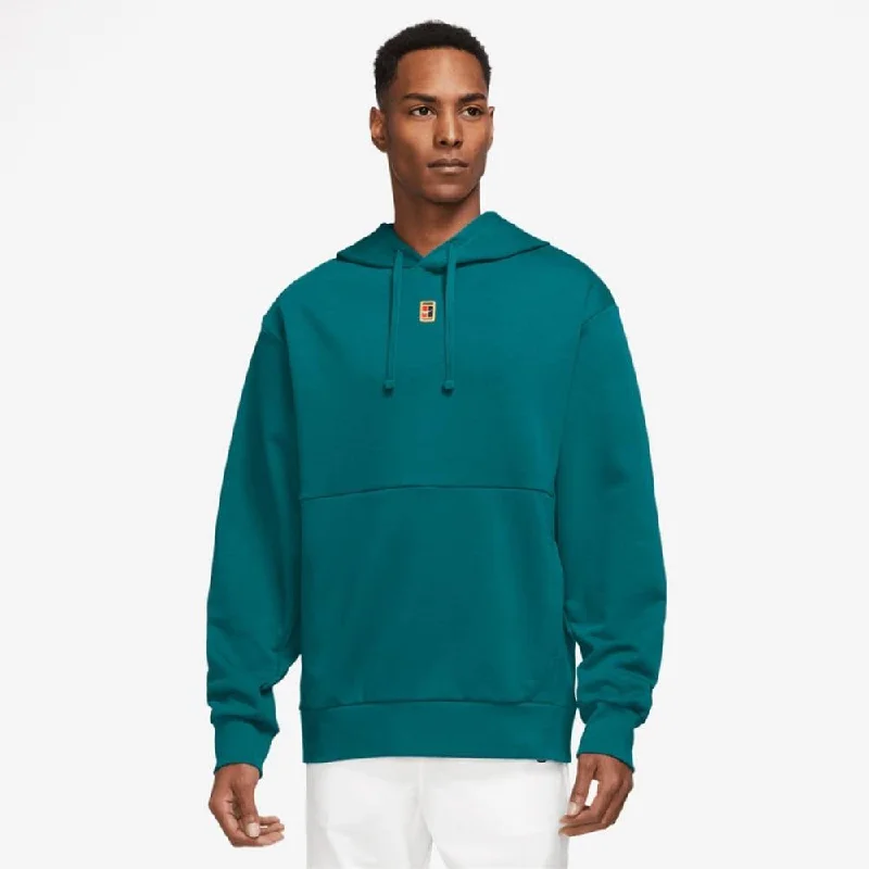 Nike Men's Fleece Heritage Tennis Hoodie (Blue) Hoodie with Cuffed Sleeves Snug Secure Nike Men's Fleece Heritage Tennis Hoodie (Blue) Hoodie with Cuffed Sleeves Snug Secure