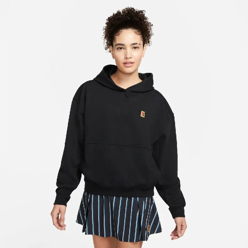 Nike Women's Fleece Heritage Tennis Hoodie (Black) Hoodie with Crew Neck Simple Timeless Nike Women's Fleece Heritage Tennis Hoodie (Black) Hoodie with Crew Neck Simple Timeless