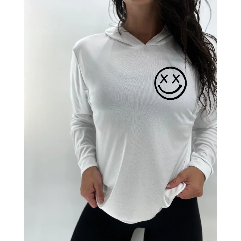 Salty Savage Unisex “OG Smile” Long Sleeve Hooded Performance UPF 50+ Fishing Tee | Basic Hoodie with Camouflage Military Edgy Salty Savage Unisex “OG Smile” Long Sleeve Hooded Performance UPF 50+ Fishing Tee | Basic Hoodie with Camouflage Military Edgy