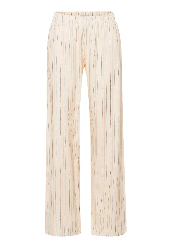 Loungy Nights Cotton Flannel Pajama Pants | Multicolor Stripe 76486-2395 Chic Wool Trousers