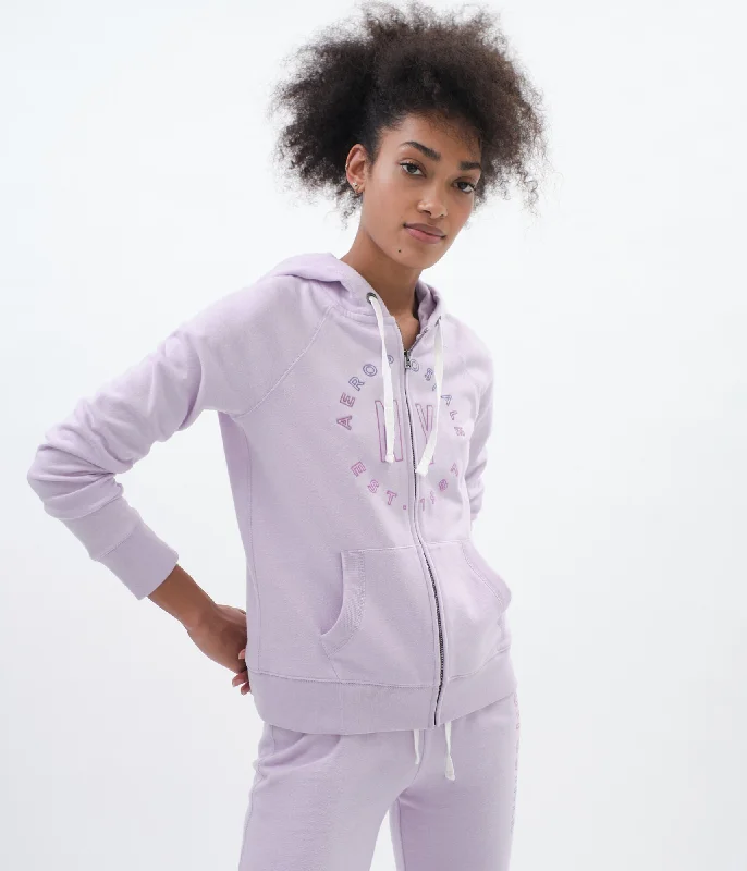 Aeropostale Ombré Aeropostale NY Full-Zip Hoodie Hoodie with Hem Embroidery Detailed Premium Aeropostale Ombré Aeropostale NY Full-Zip Hoodie Hoodie with Hem Embroidery Detailed Premium