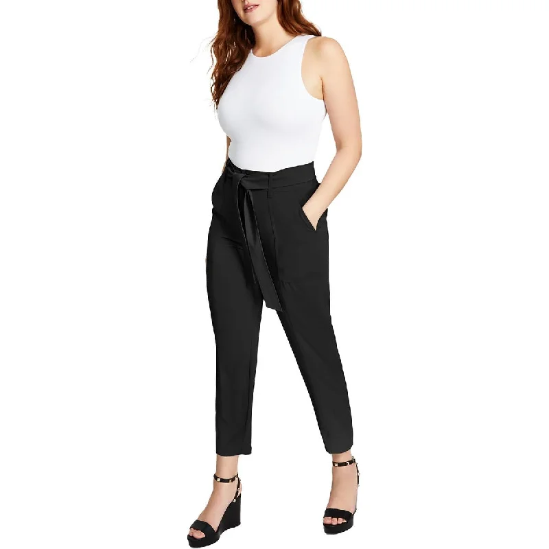 Bar III Womens Petites High-Waist  Ankle Pants Elegant High-Waist Pants
