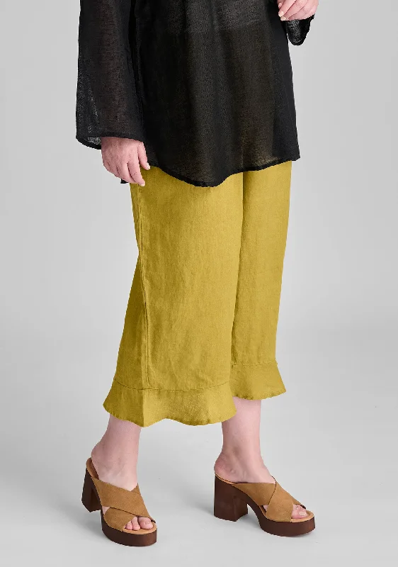 Bloomers - Linen Pants With Elastic Waist - FINAL SALE Trendy Velvet Pants