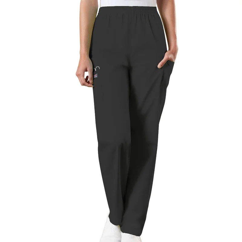 Cherokee WorkWear Women's Elastic Waist Scrub Pant Comfortable Cargo Pants