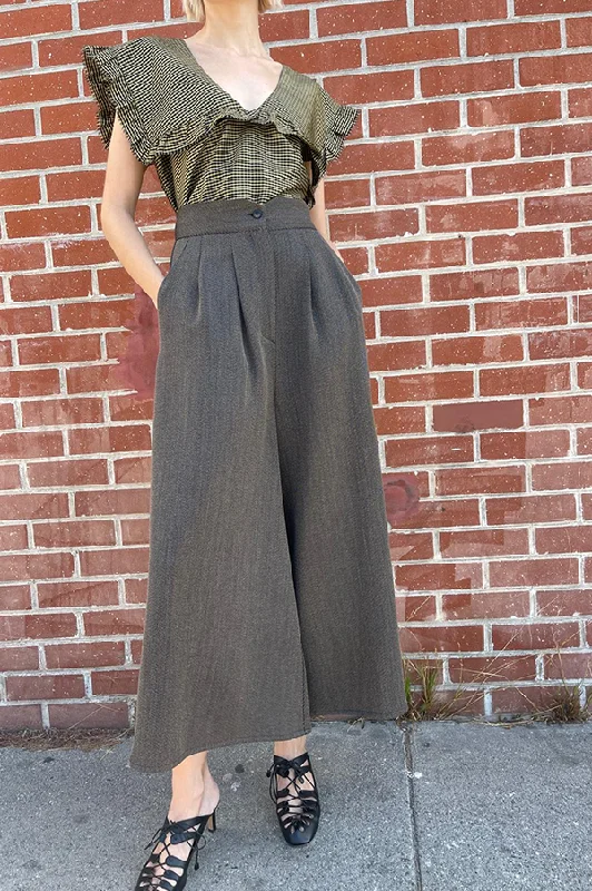 Cover High Waist Pants in Tortora Classic Bootcut Trousers