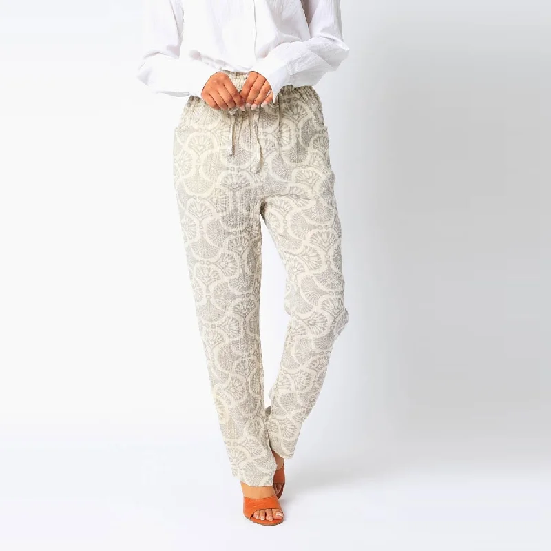Double Gauze Pants (Grey) Classic Bootcut Trousers