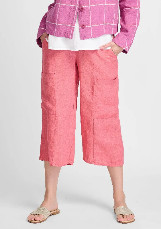 Flattering Crop - Linen Pants - FINAL SALE Chic Wool Trousers