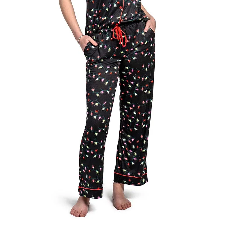 Very Merry Drawstring Pajama Pants Modern Bootcut Pants