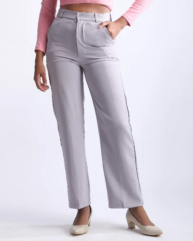HIGH WAIST STRAIGHT FIT PANTS Trendy Velvet Pants