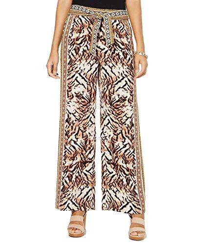 INC Printed Wide-Leg Pants Casual Yoga Pants