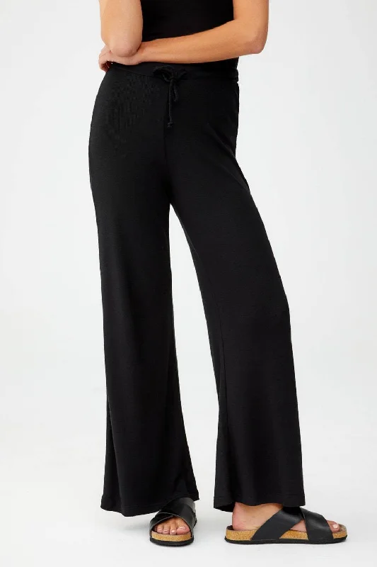 Ribbed Loungewear Pants Cozy Fitted Pants