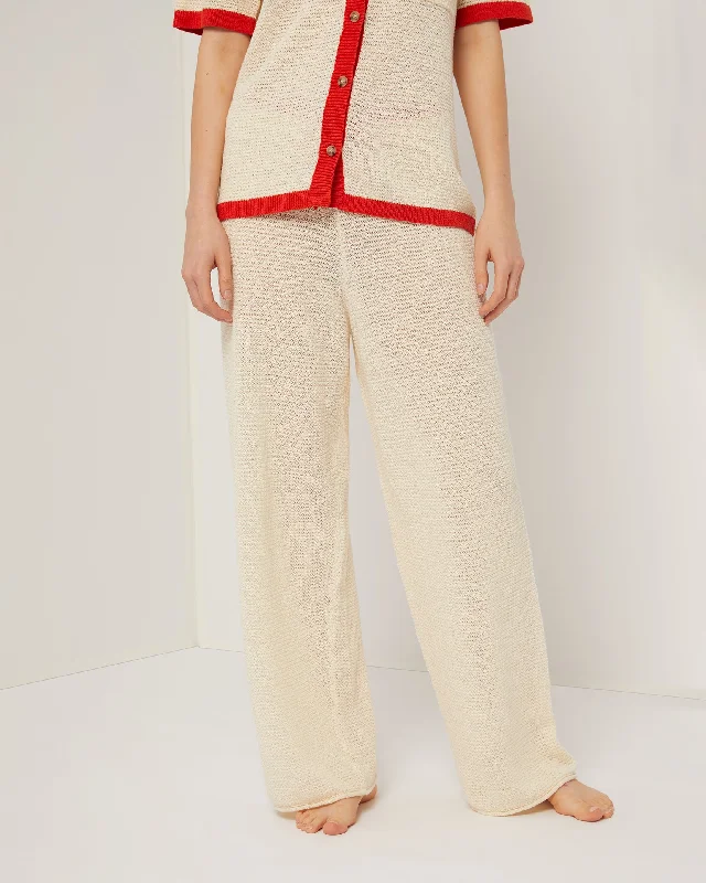 Linen Knit Drawstring Pant Classic Chino Pants