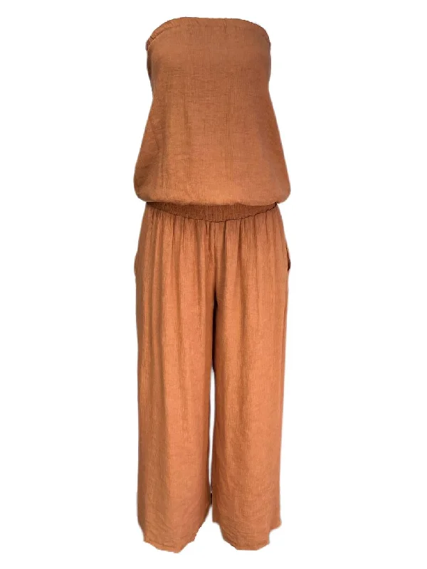 LOST IN LUNAR Women's Terracotta Isadora Pantsuit NWT Classic Chino Pants