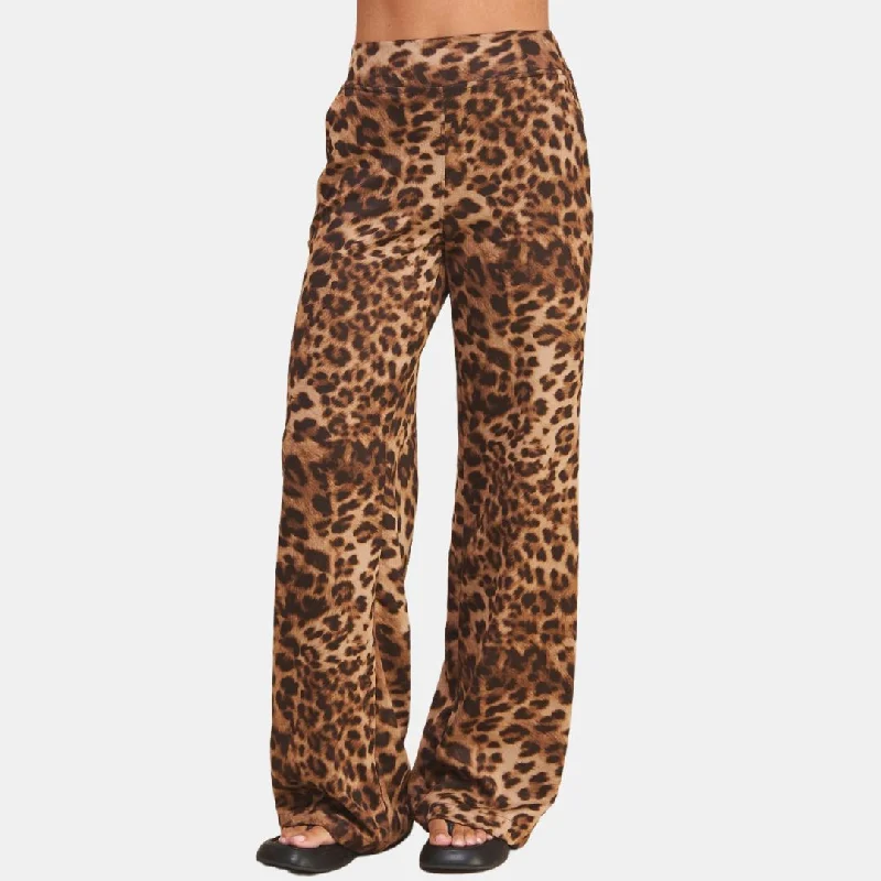 Nyssa Pants (Leopard Print) Elegant High-Waist Pants