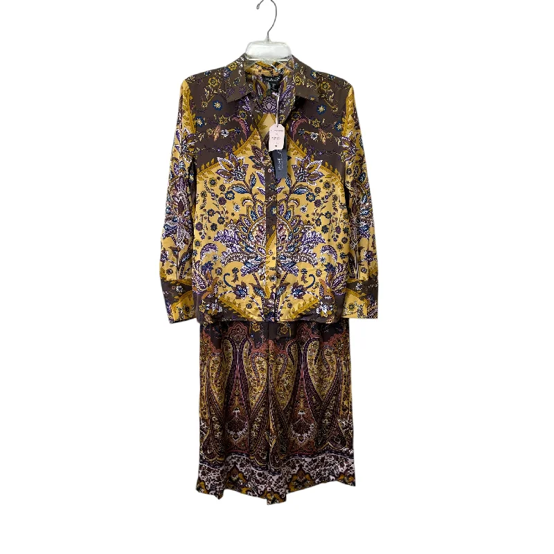 Pants Set 2Pc By Rachel Zoe In Brown, Size:M Soft Cotton Pants