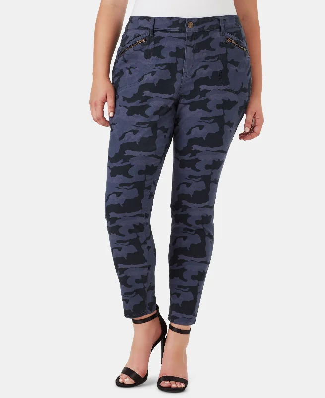 Plus Size Camo-Print Cargo Pants Formal Dress Pants