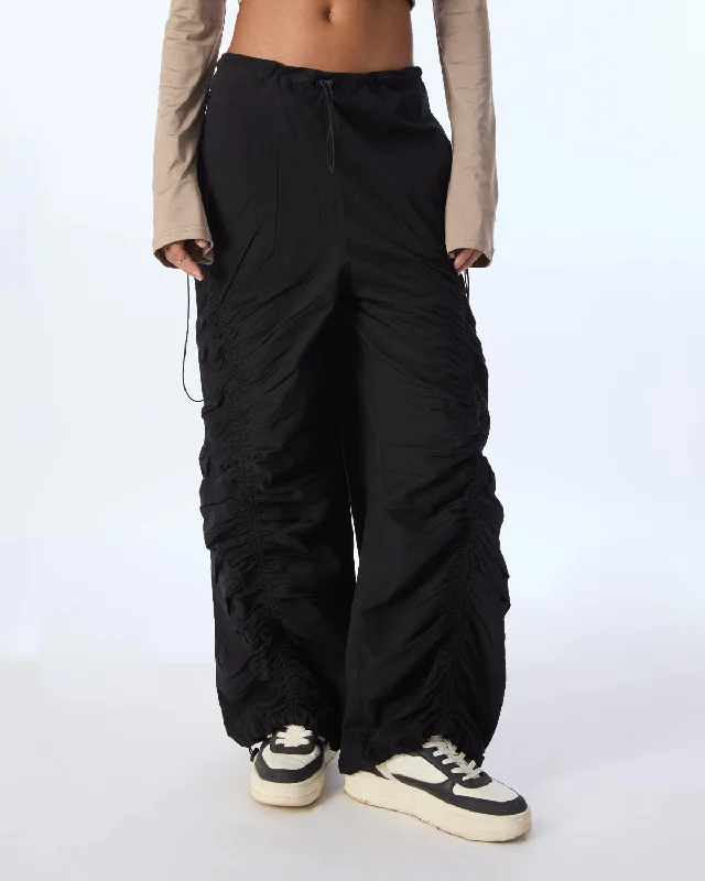 RUCHED PARACHUTE PANTS Fashionable Sporty Pants