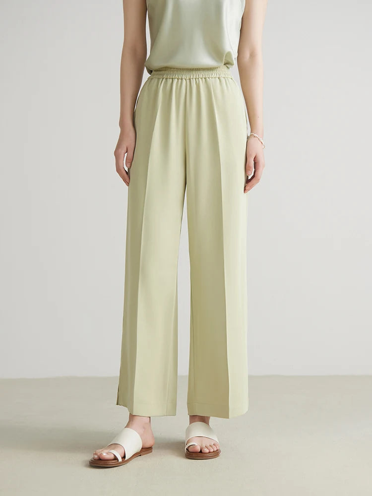 Simple Commuting Style Versatile Straight Casual Pants for Women Classic Bootcut Trousers