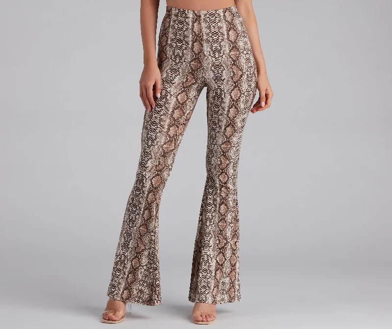 Snake Vibes Flare Pant Comfortable Denim Pants