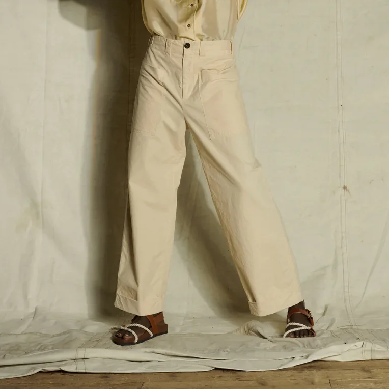 Thabor Pants (Cream) Relaxed Fit Trousers