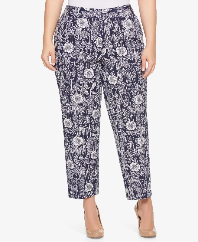 Tommy Hilfiger Plus Size Printed Cropped Pants Chic Faux Leather Pants