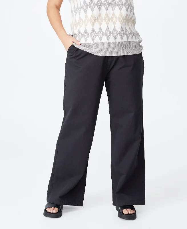Trendy Plus Size Parker Long Straight Pant Comfortable Pleated Pants