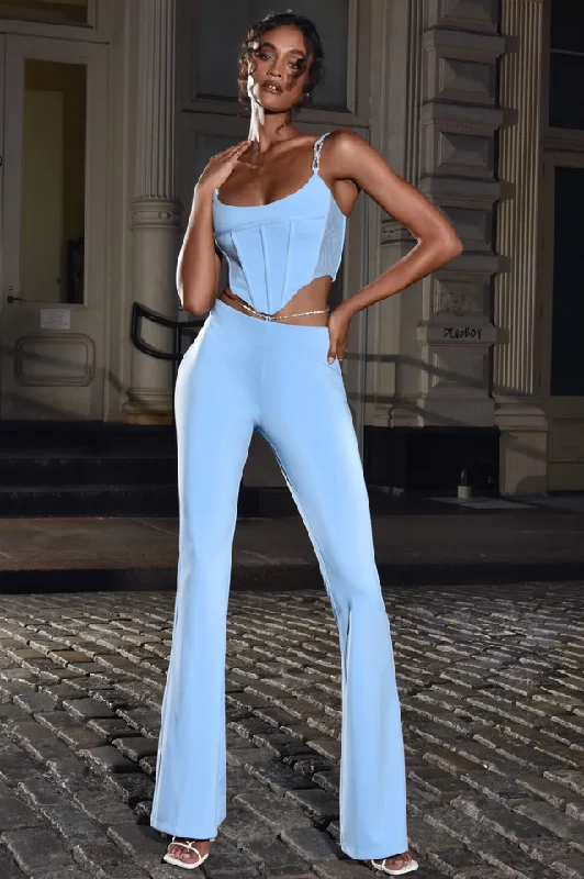 Tristyn Strap Corset Top + Pants Set Stylish Slim Trousers