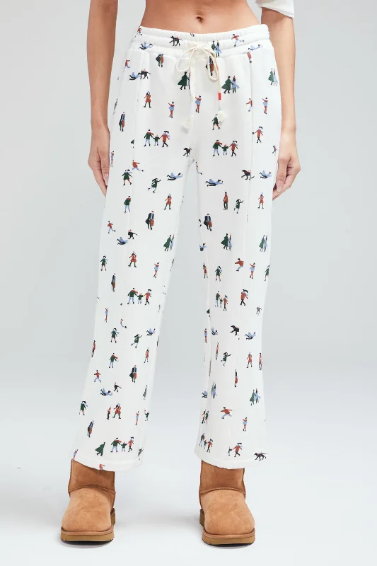 Wildfox Women's Winter Wonderland Pajama Pants Chic Slim Fit Pants