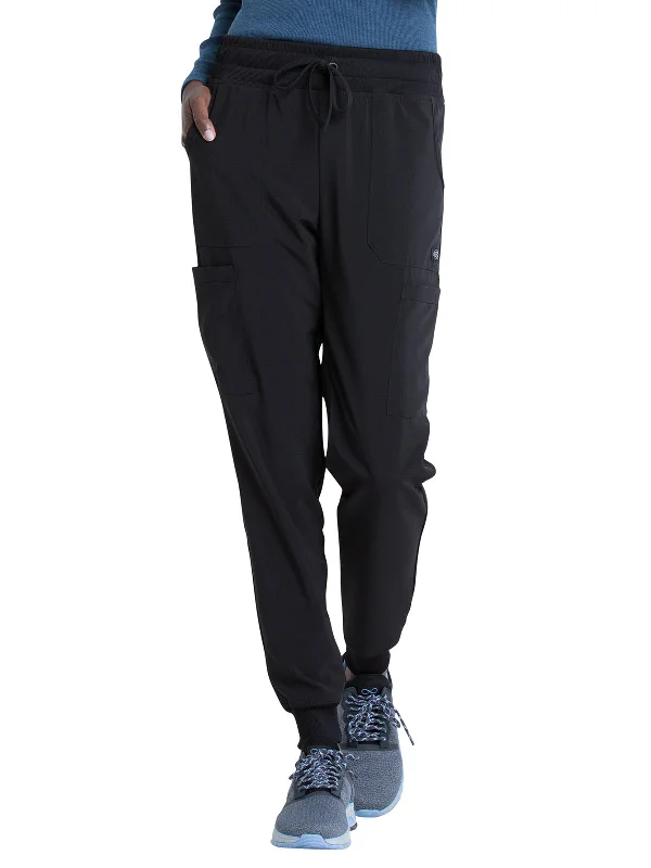 Women's 6-Pocket Mid Rise Jogger Pant Casual Wide Pants