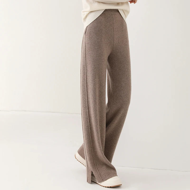 Women's Cashmere High Waist Fashion Designer Formal Pants Comfy Athletic Pants